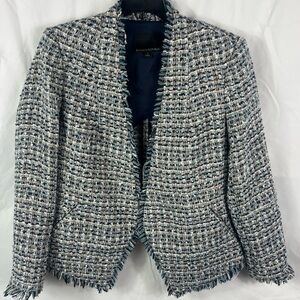 Banana Republic Blue and Cream Tweed Jacket